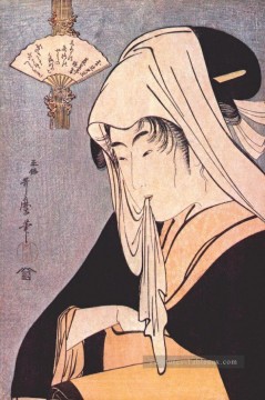 prostituée Kitagawa Utamaro ukiyo e Bijin GA Peinture à l'huile